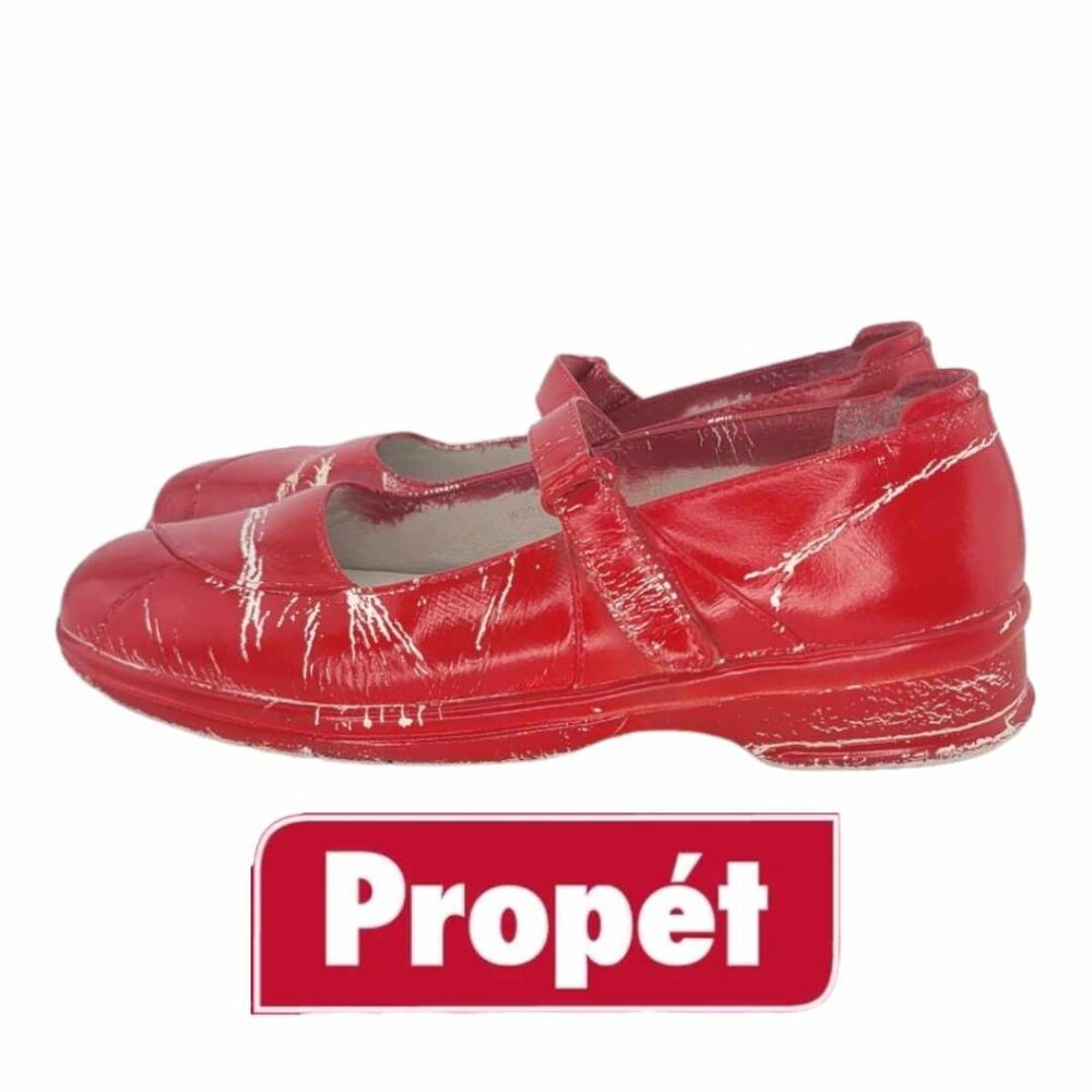 Propet Custom Red Mary Jane Comfort Walking Shoe Women's Sz 7.5